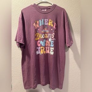 Disney Comfort Colors Tee - Where Dreams Come True sz XL